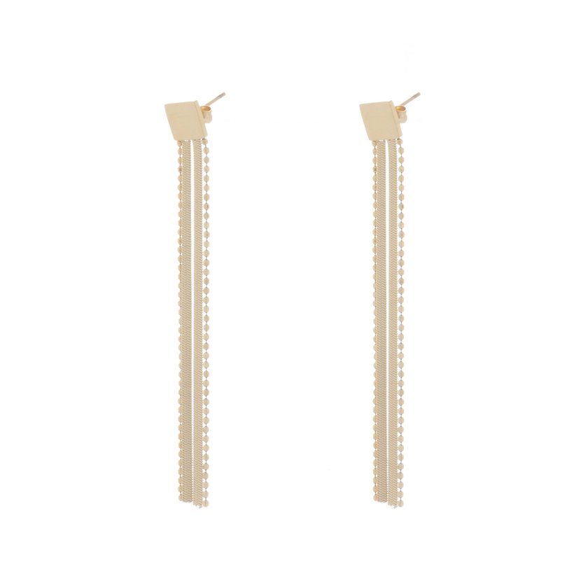 Boucles d'oreilles avec chaîne lisse GB
