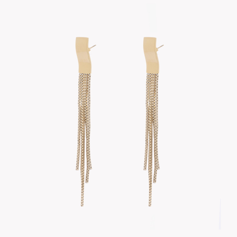 Boucles d&#039;oreilles longues sur chaînes GB