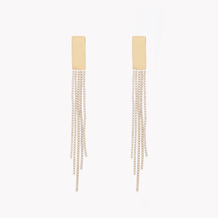 Boucles d&#039;oreilles longues sur chaînes GB