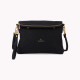 Textured clutch bag with flap closure GB