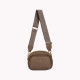 Synthetic shoulder bag with front pocket GB