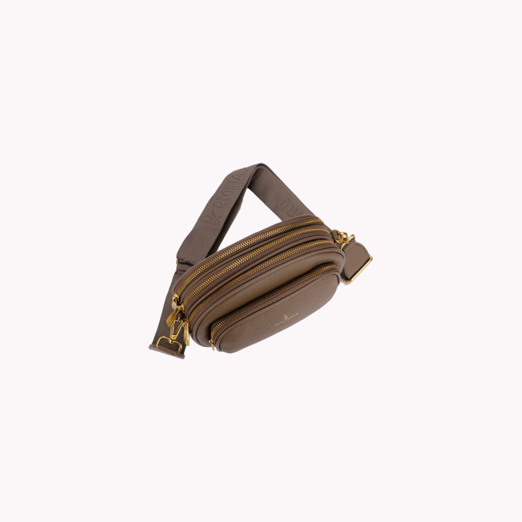 Synthetic shoulder bag with front pocket GB