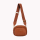 Synthetic shoulder bag with front pocket GB