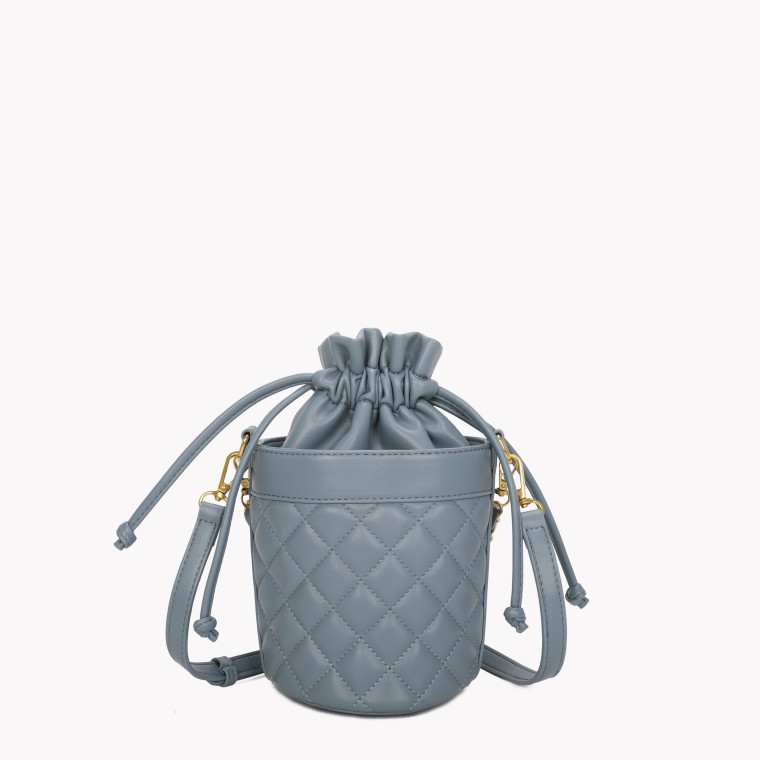 Trunk-style crossbody bag with texture and intertwined chain GB