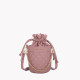 Trunk-style crossbody bag with texture and intertwined chain GB