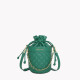 Trunk-style crossbody bag with texture and intertwined chain GB