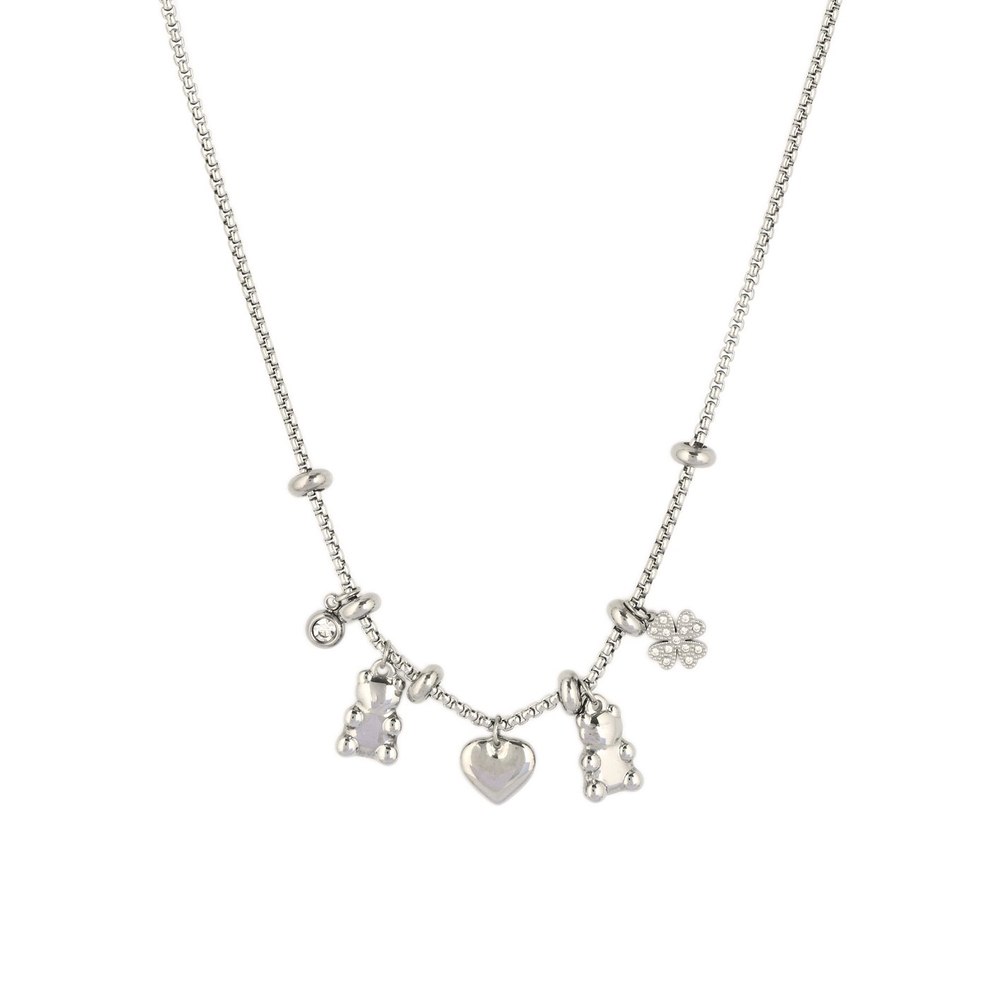 Bear heart steel necklace GB