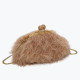 Fur party bag with GB snap closure