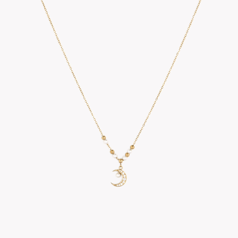 Collier lune pailletée GB