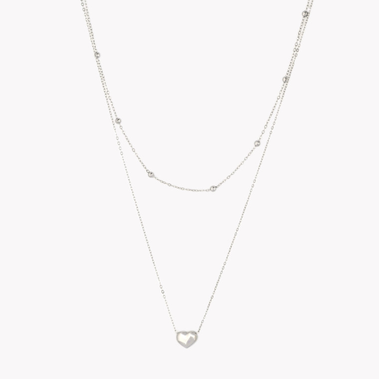 Double heart necklace GB