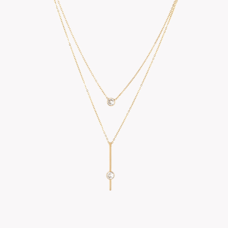 Double diamond necklace GB