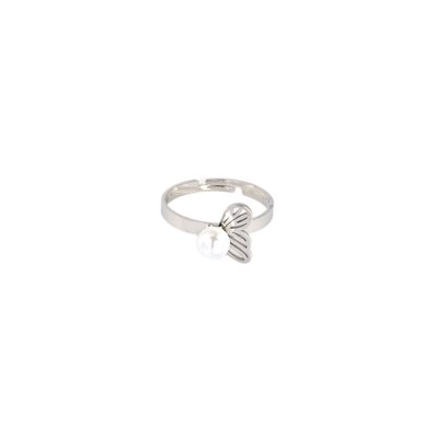 Half butterfly ring with pearl GB