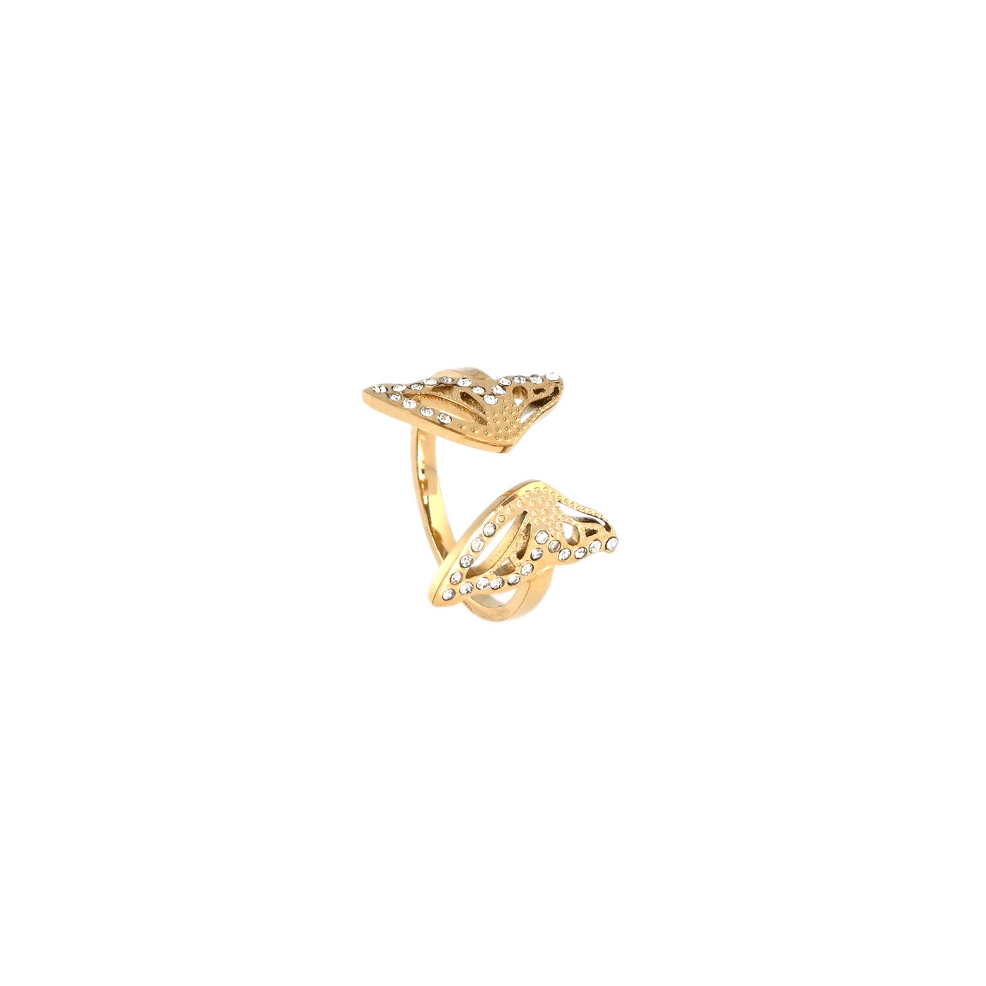 Butterfly ring with diamonds GB