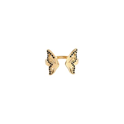  Butterfly ring with diamonds GB