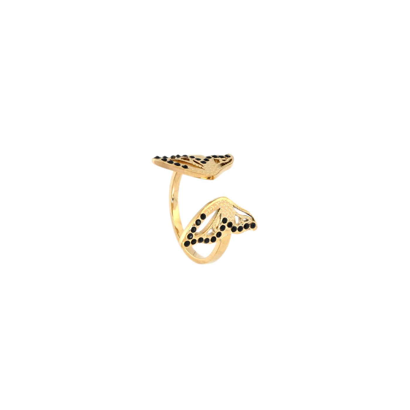 Butterfly ring with diamonds GB