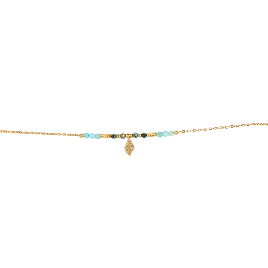 Pulseira em aço com pedras coração de viana GB