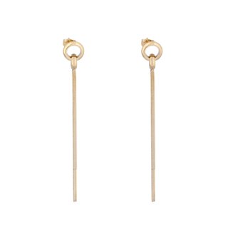 Boucle d'oreille longue entrelacée GB