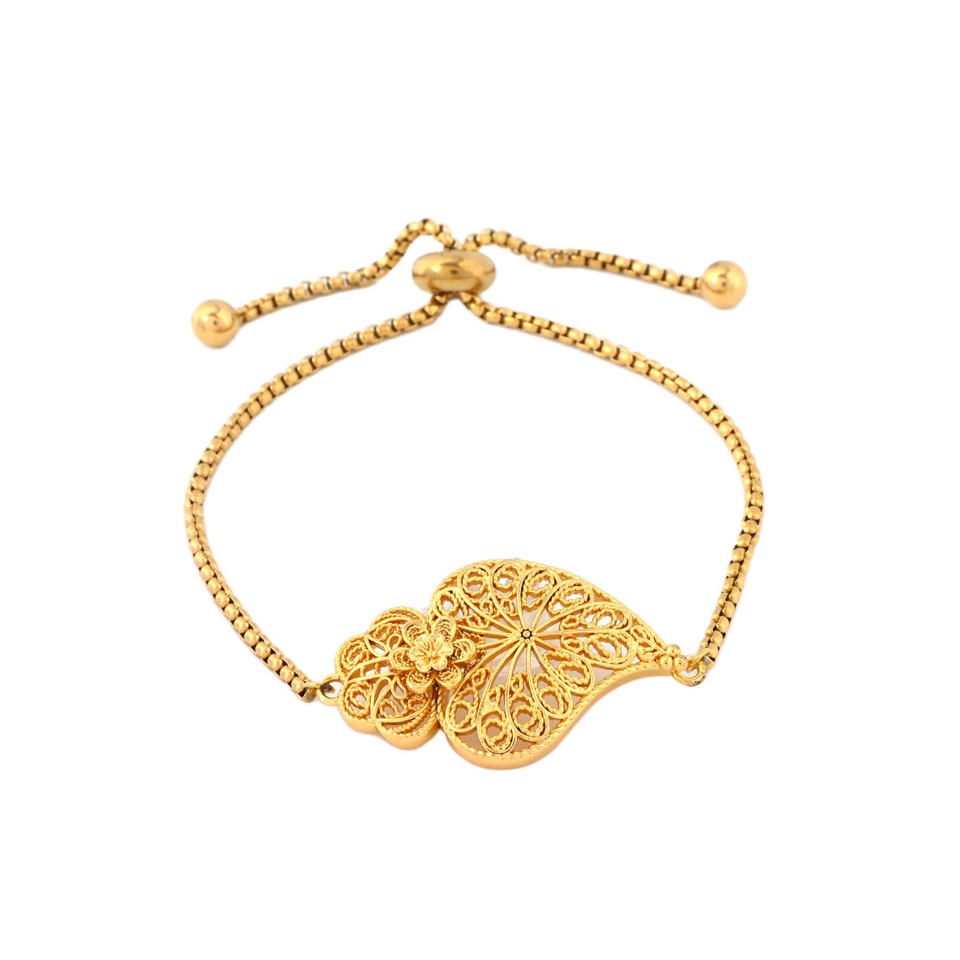 Adjustable heart of viana bracelet in sunflower GB