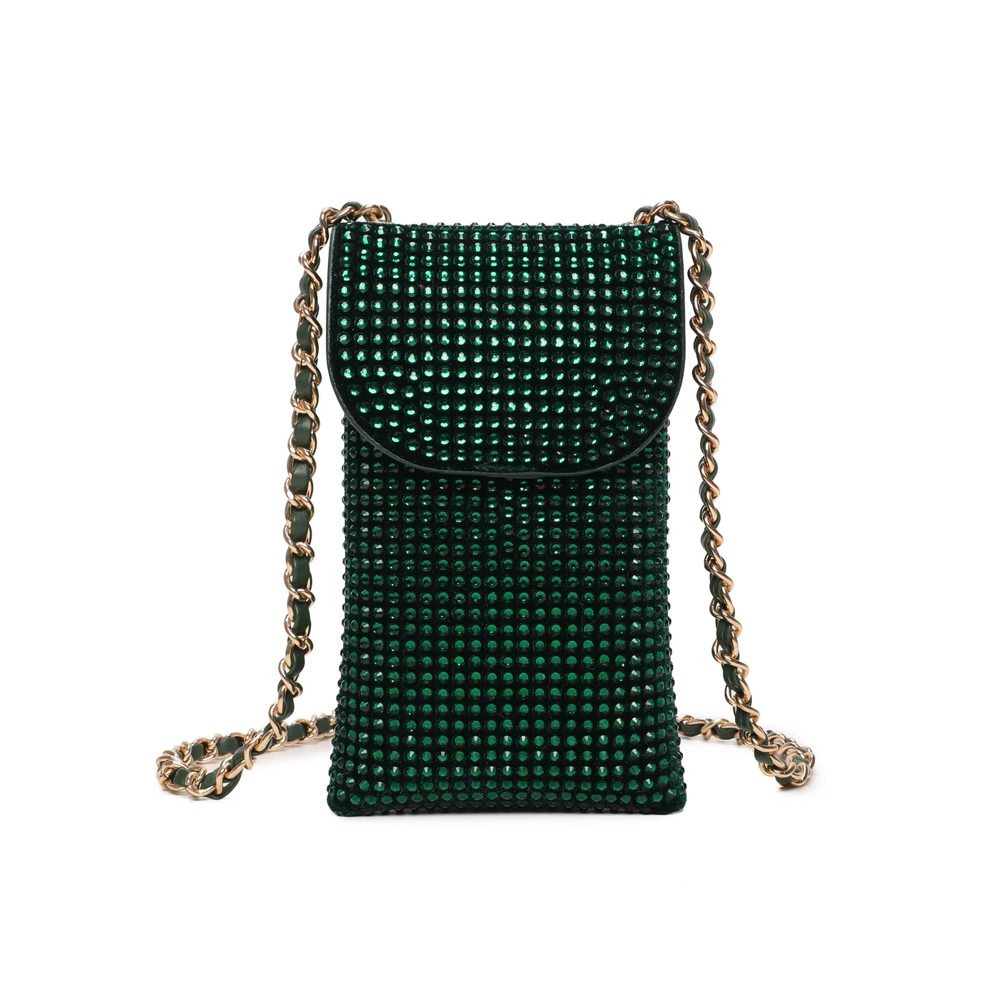 Porta cellulare glitter e cinturino intrecciato GB