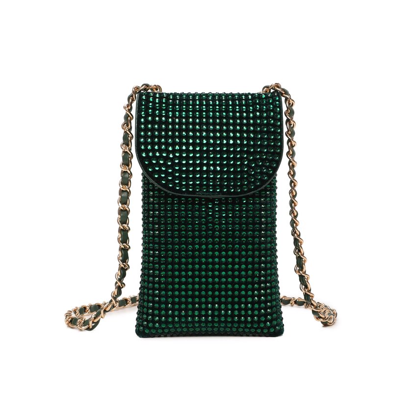 Glitter cell phone holder and GB interlaced strap