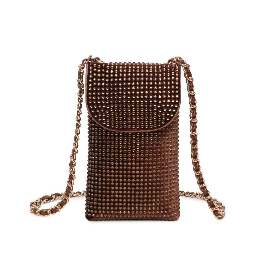 Glitter cell phone holder and GB interlaced strap