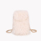 Fur cell phone holder with GB intertwined chain