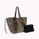 Mala estilo Neverfull em pêlo animal print GB