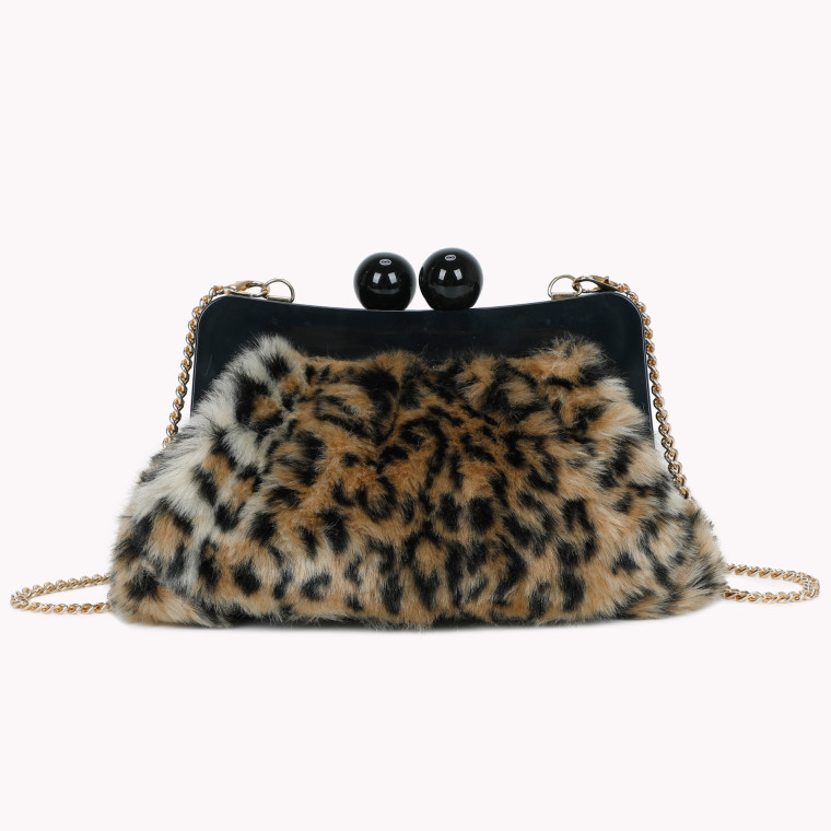 Bolso de fiesta GB pelo animal print