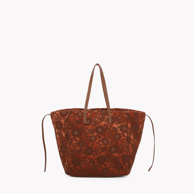 Mala estilo Neverfull com rendado floral GB