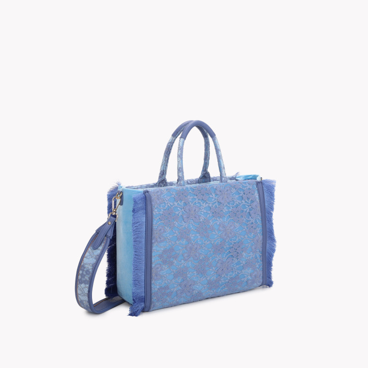 Bolsa com textura renda floral pequena GB