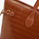 Mala estilo Neverfull com textura croco GB