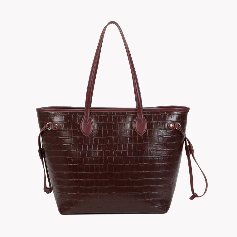 Mala estilo Neverfull com textura croco GB