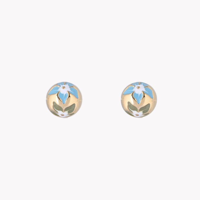 Boucles d&#039;oreilles fleurs rondes GB