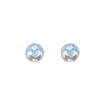 Boucles d'oreilles fleurs rondes GB