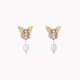 Boucles d&#039;oreilles papillon avec perle GB