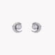 Boucles d&#039;oreilles lune brillante avec perle GB