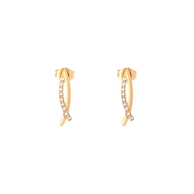 Boucles d\'oreilles délicates en diamant GB