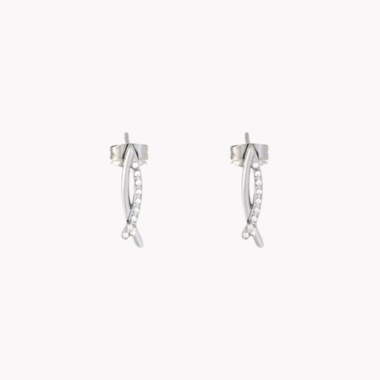 GB delicate diamond earrings