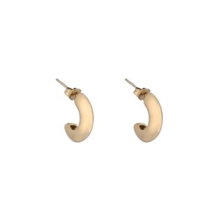 Petite boucle d'oreille créole épaisse GB
