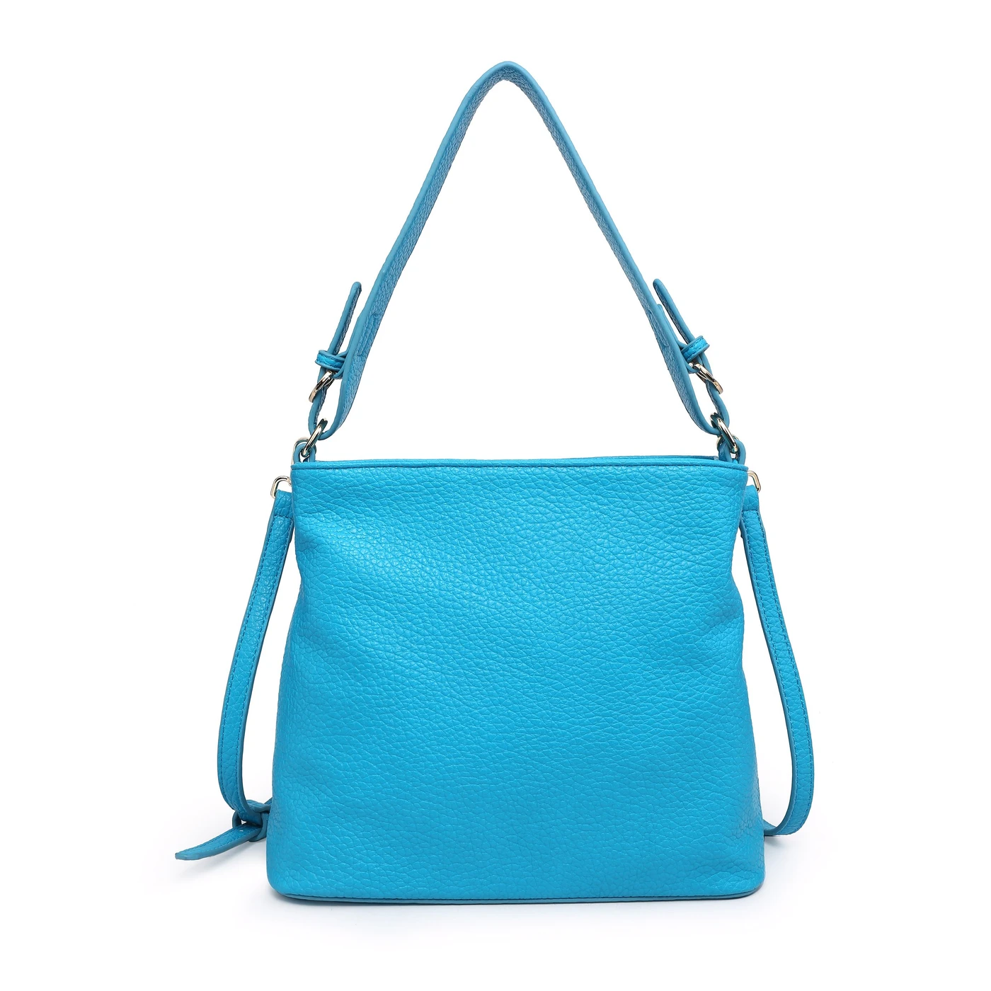Synthetic shoulder bag with GB strap details