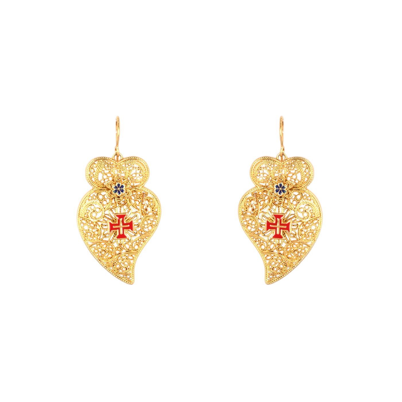 Traditional heart earrings from Viana Cruz GB