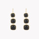 Earrings with 3 stones GB