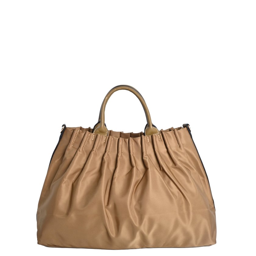 Mala em nylon com textura plissada GB