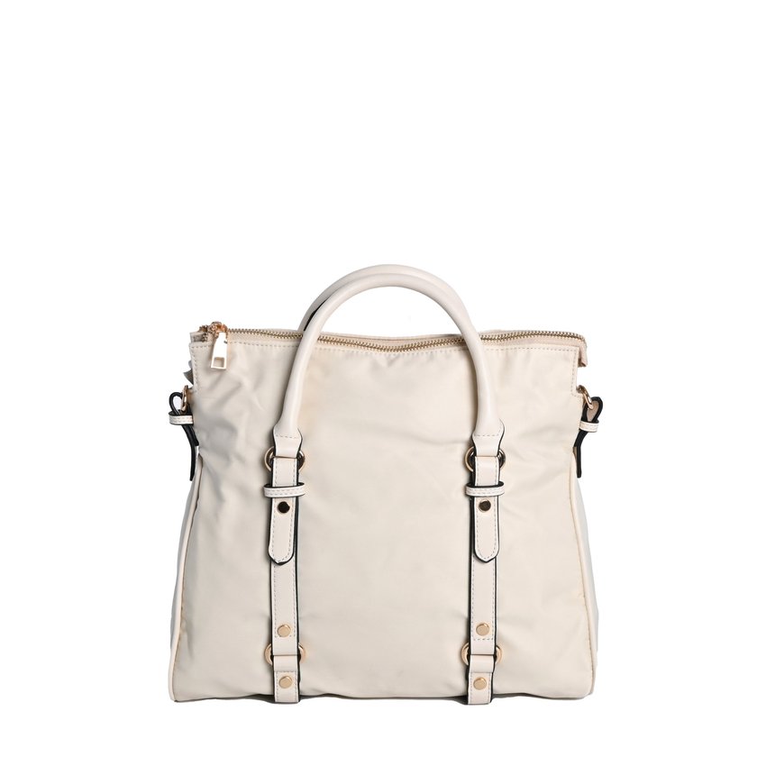 Borsa in nylon con dettagli oro GB