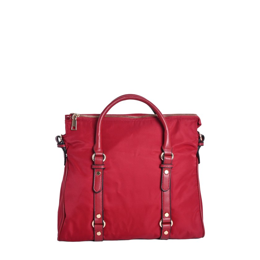 Mala em nylon com detalhes dourados GB