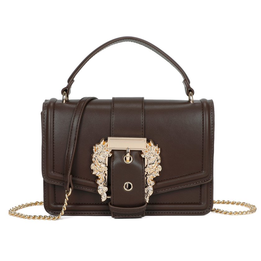 Borsa quadrata con dettaglio chiusura con patta GB