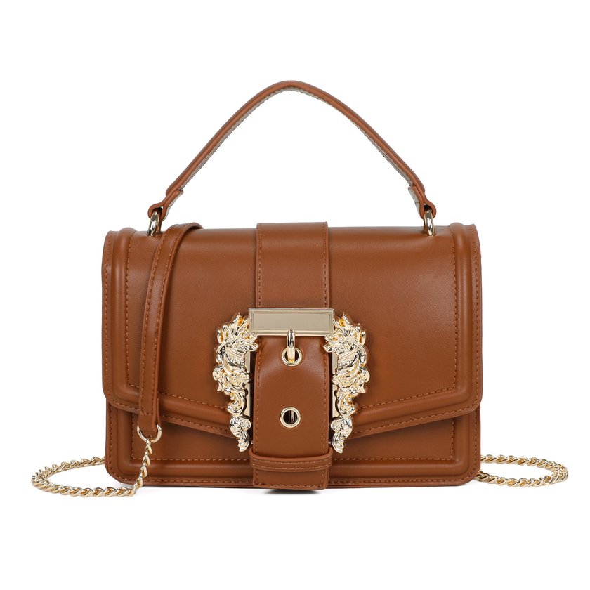 Bolso cuadrado con detalle de cierre de solapa GB