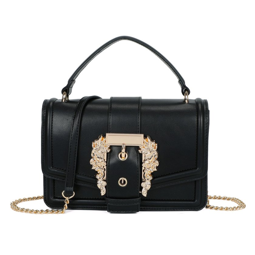 Borsa quadrata con dettaglio chiusura con patta GB