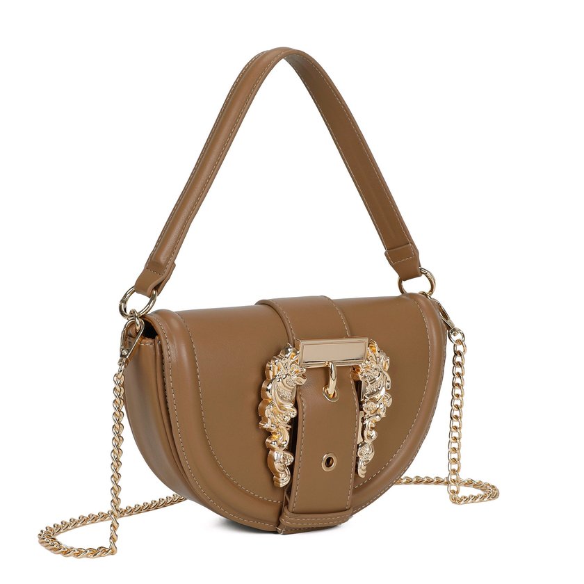 Borsa mezzaluna con tracolla a catena GB