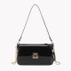 Patent leather shoulder bag with GB magnet closure